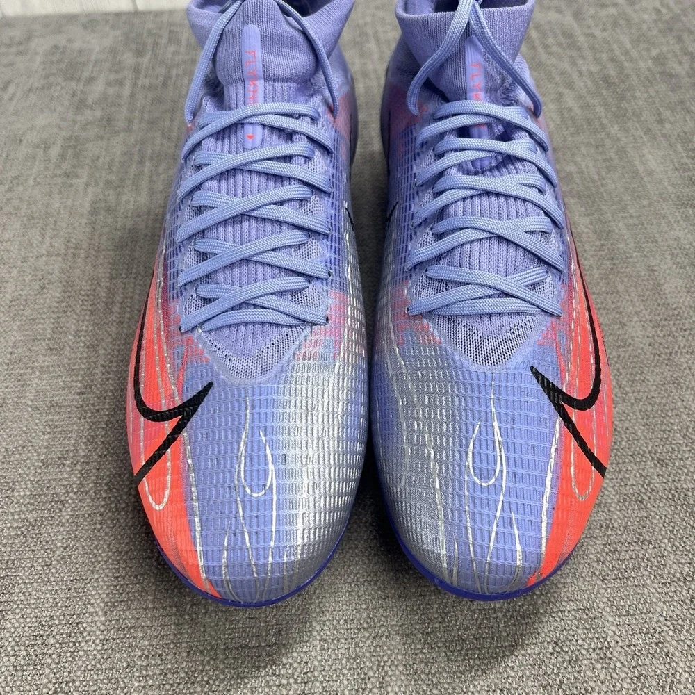 Nike Mercurial Superfly 8 FG Kylian Mbappe Flames Purple Mens Sz 11.5 DJ3977-506